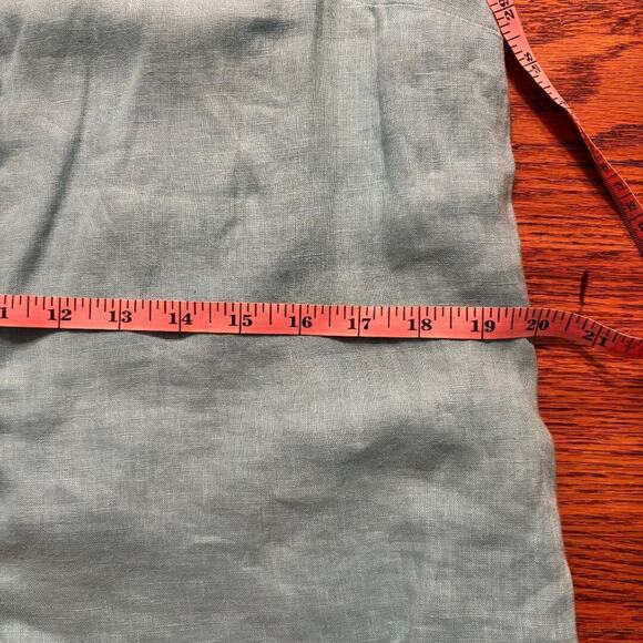 Finley 100% Linen Blue Sleeveless Shift Midi Dress Size S Layered Made in USA - Picture 7 of 10